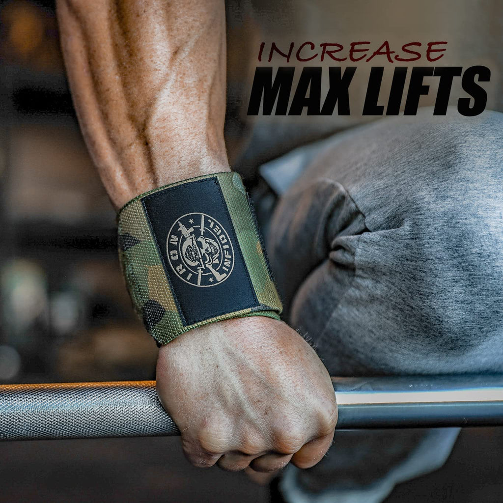 Weightlifting Wrist Wraps - 24" Extra Stiff Heavy Duty, Wrist Support for Gym Workouts, Crossfit, Weights, Powerlifting, Fitness, Exercise, Olympic Lifts, Bench Press