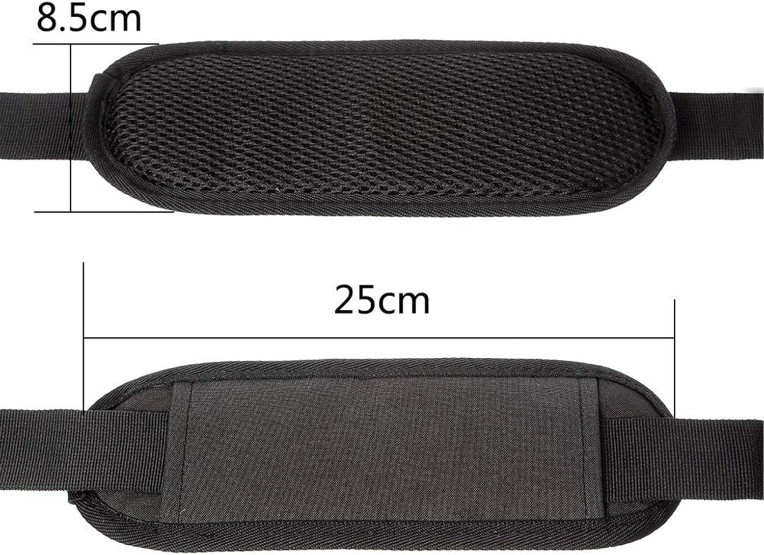 61" Replacement Shoulder Strap, Padded Long Duffel Bag Strap Universal Adjustable Shoulder Belt with Metal Hooks and Non-Slip Pad for Briefcase Pet Carrier Bag Tool Laptop Camera Bag
