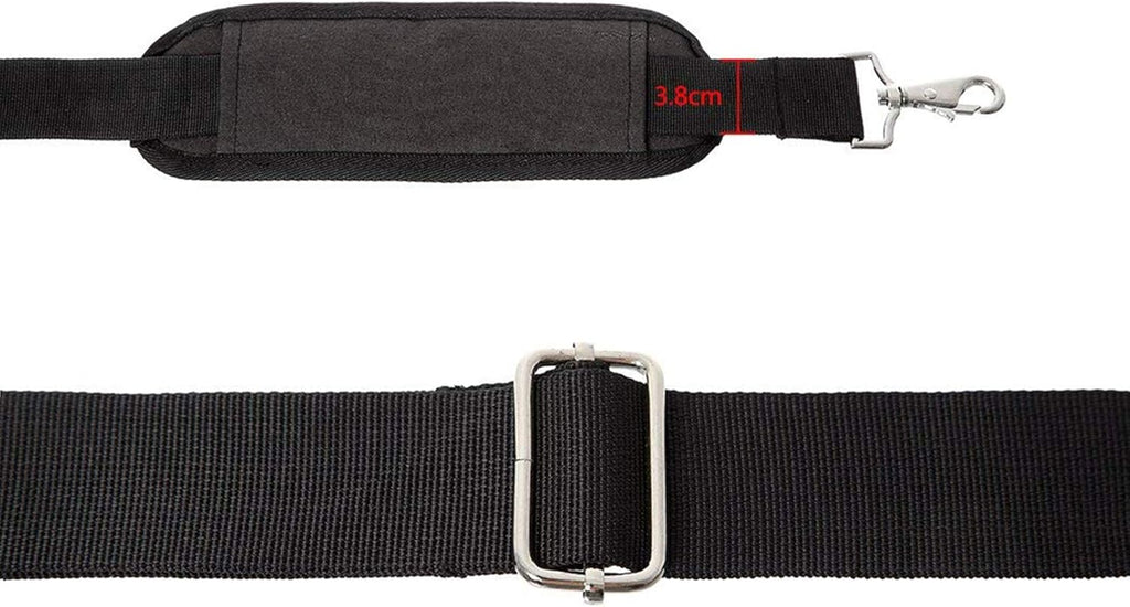 61" Replacement Shoulder Strap, Padded Long Duffel Bag Strap Universal Adjustable Shoulder Belt with Metal Hooks and Non-Slip Pad for Briefcase Pet Carrier Bag Tool Laptop Camera Bag